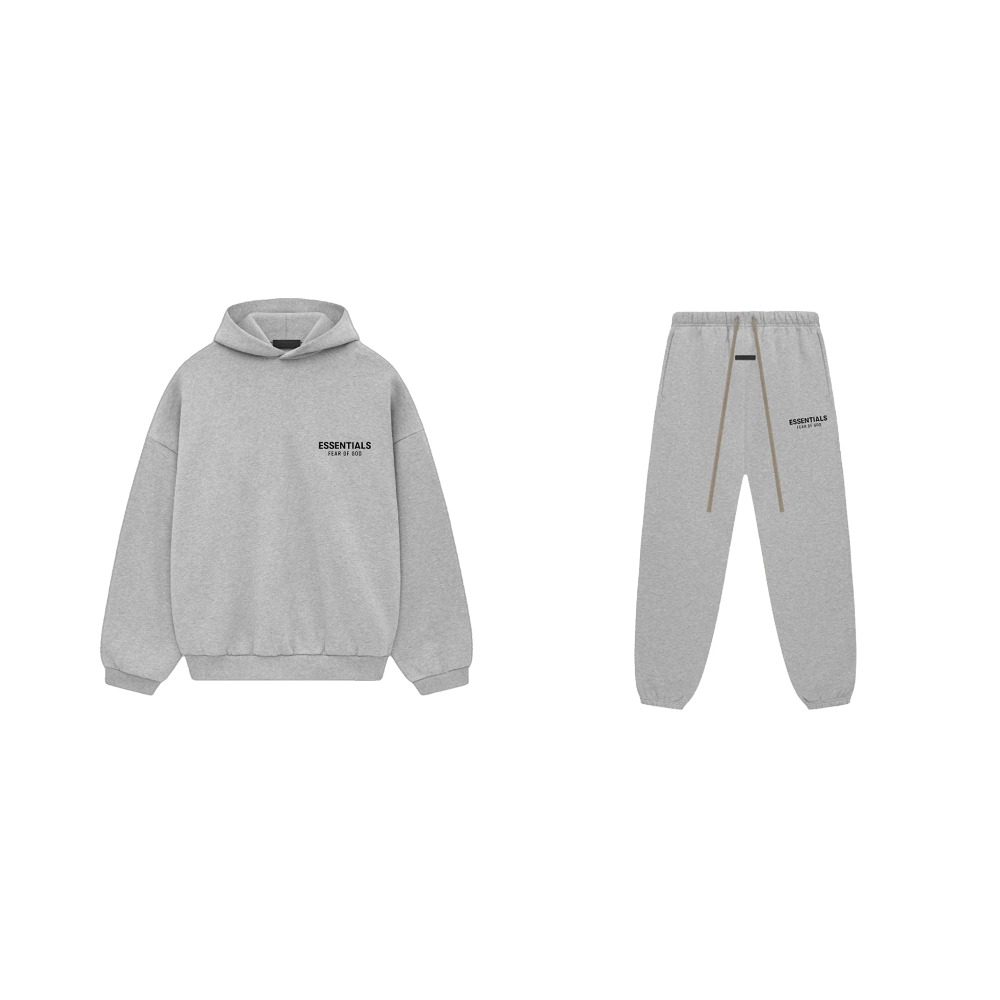 Fear of God Essentials S24 Grey Hoodie + S24 Sweatpants Grey SET