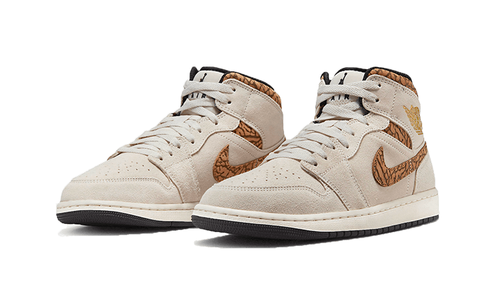 Nike Air Jordan 1 Mid SE Brown Elephant (GS)-sneakers-Air Jordan-pikastore.cz