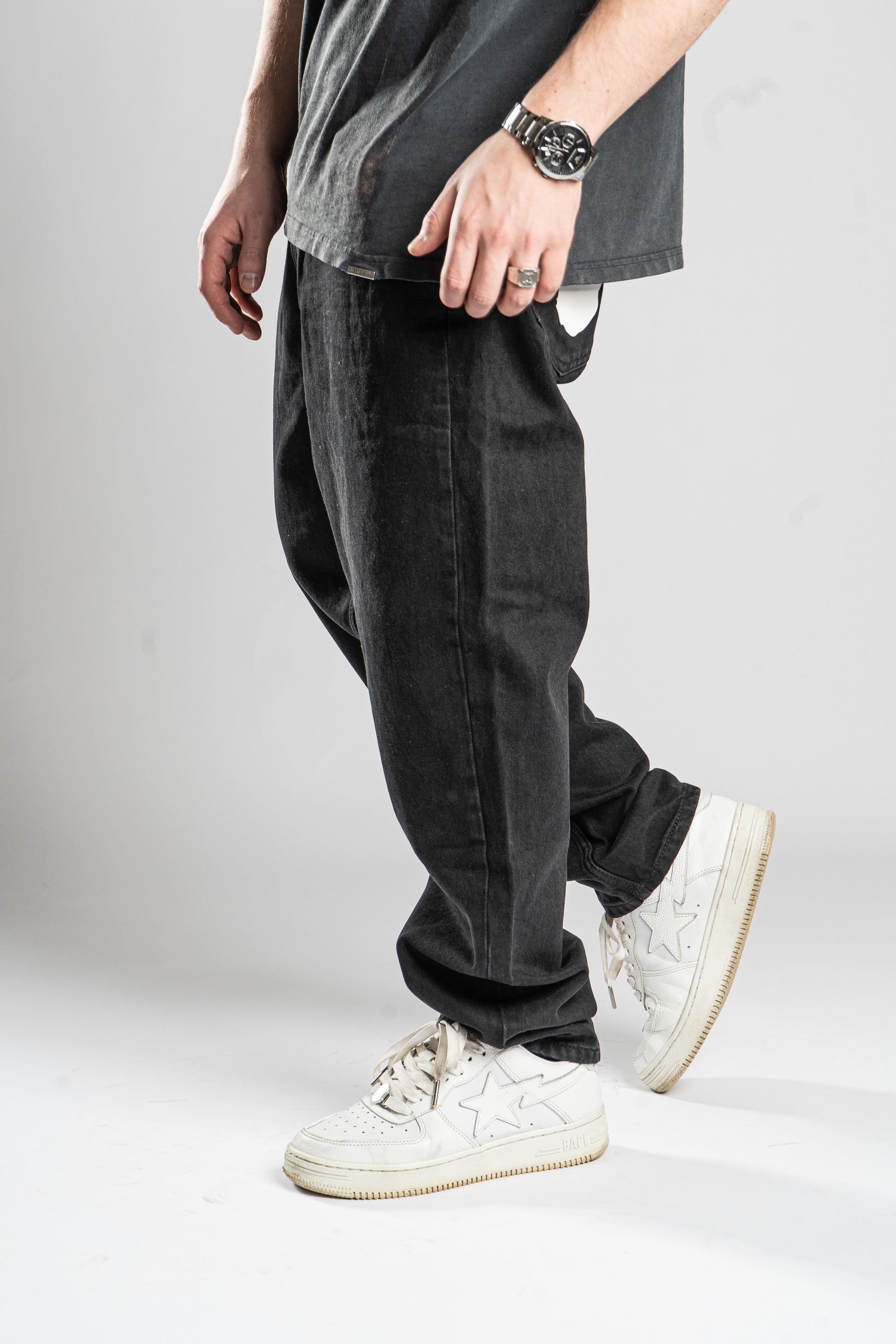 Custom Reverse Star Baggy Jeans-Kalhoty-Custompantsprg-pikastore.cz