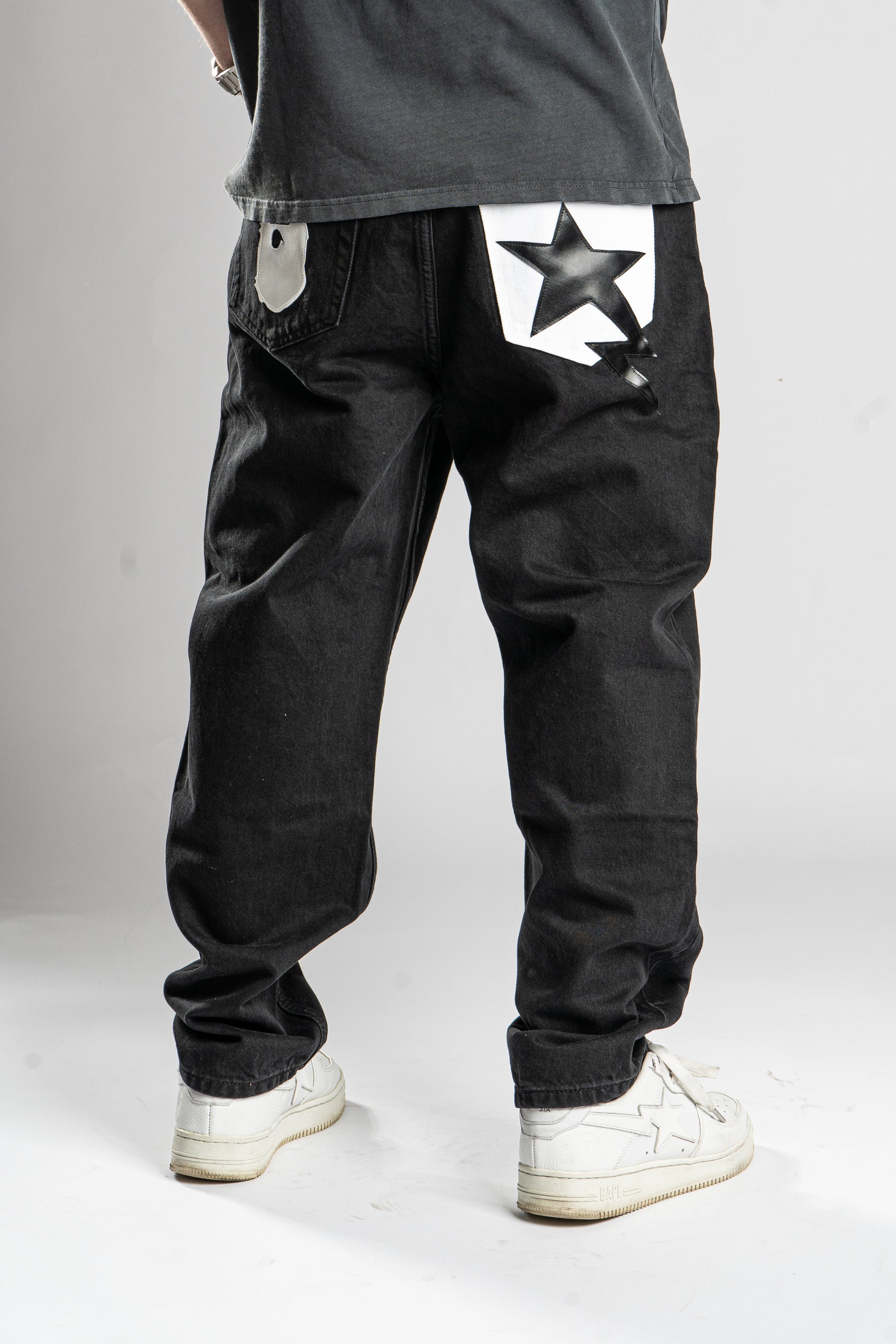 Custom Reverse Star Baggy Jeans-Kalhoty-Custompantsprg-pikastore.cz