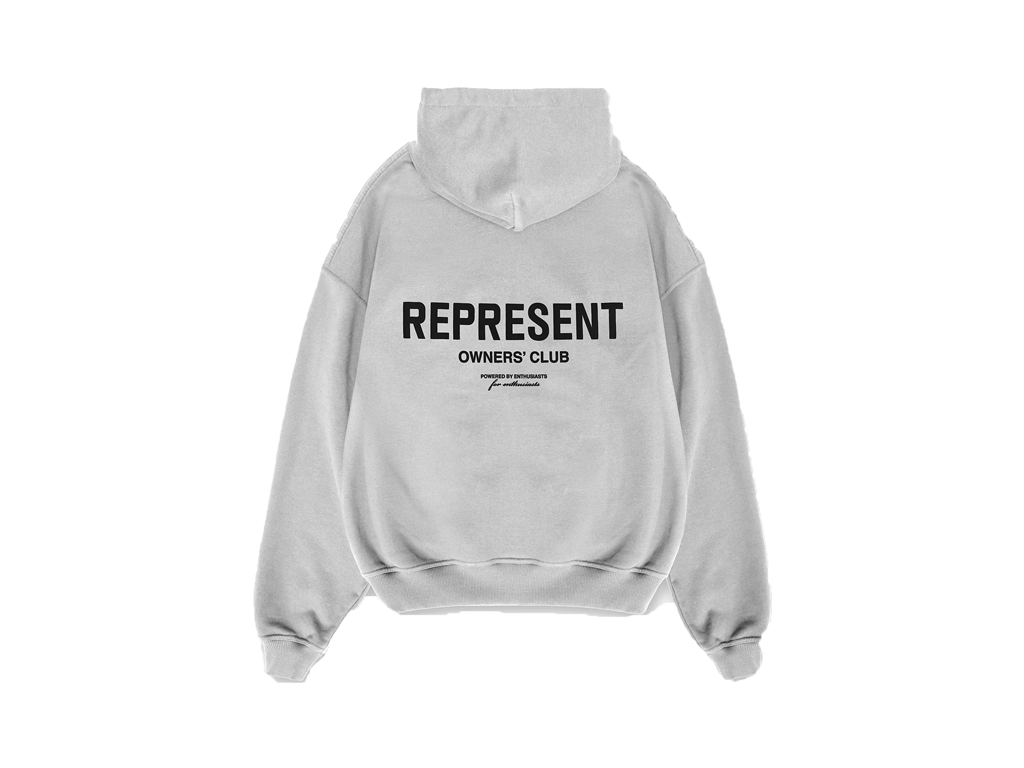 Represent Owners Club Zip-Up Grey Hoodie-Represent-pikastore.cz
