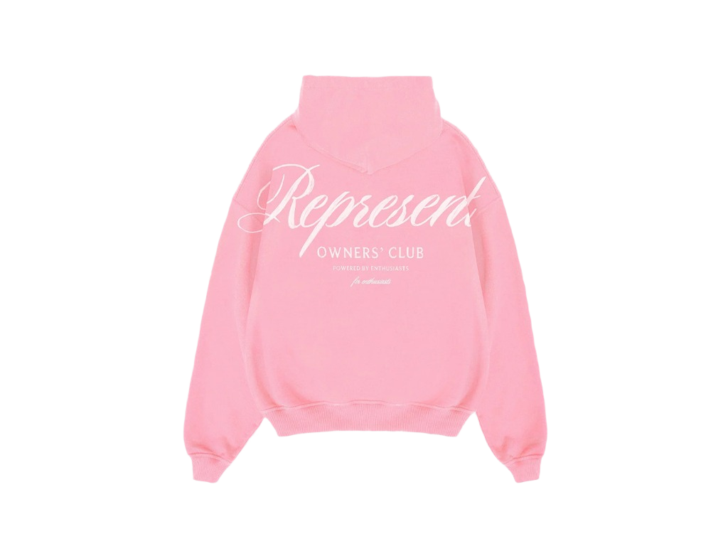 Represent Owners Club Script Hoodie Pink-Represent-pikastore.cz