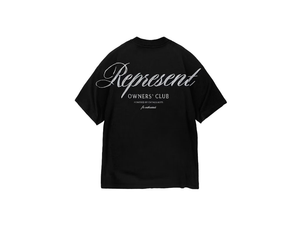 Represent Owners Club Script T-Shirt Black-Represent-pikastore.cz
