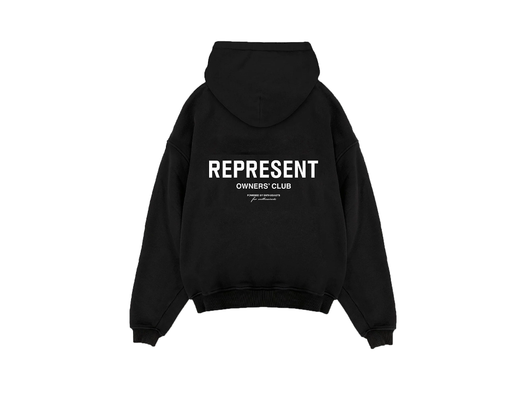 Represent Owners Club Zip Hoodie Black-Represent-pikastore.cz