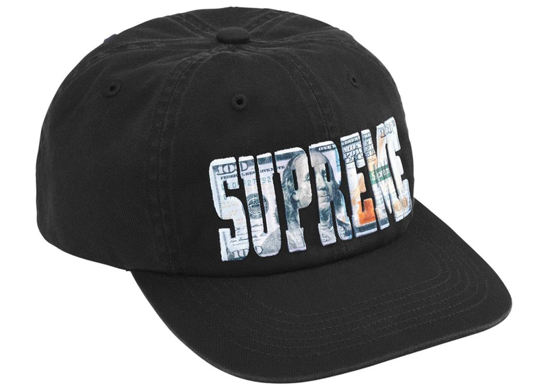 Supreme Embroidered Money Logo 6-Panel Black