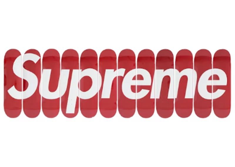 Supreme Box Logo Skateboard Deck Set Red