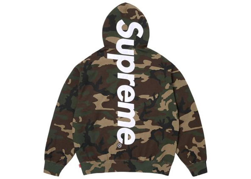Supreme Satin Applique Hooded Sweatshirt Woodland Camo-Supreme-pikastore.cz