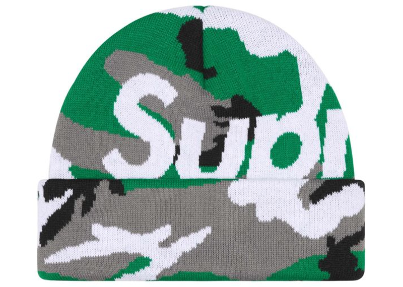 Supreme Camo Big Logo Beanie Green Camo-Supreme-pikastore.cz