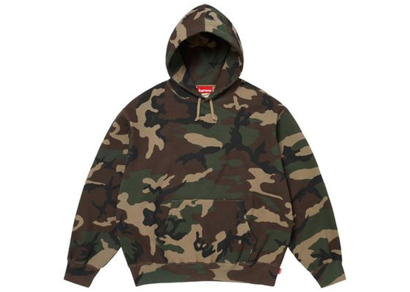 Supreme Satin Applique Hooded Sweatshirt Woodland Camo-Supreme-pikastore.cz