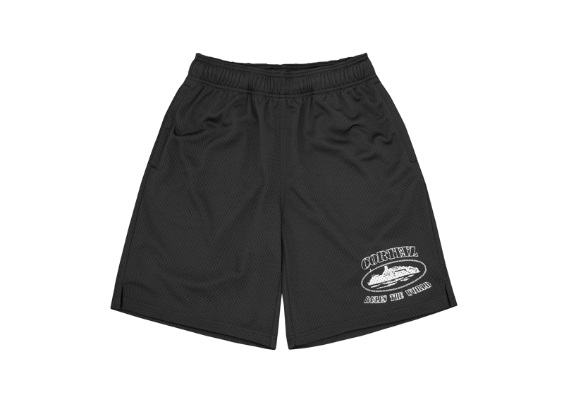 Corteiz Alcatraz Mesh Shorts Black-Corteiz-pikastore.cz