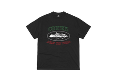 Corteiz Black OG Alcatraz Italy Tee