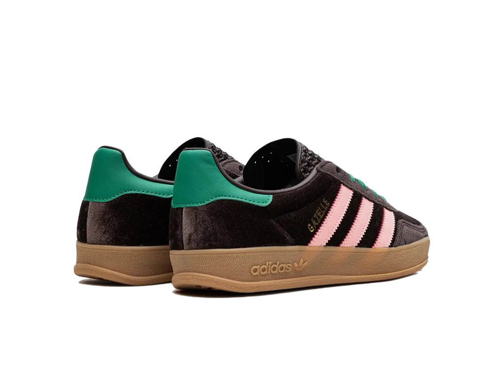 Adidas Gazelle Indoor Dark Brown Glow Pink – sneakersy – zdjęcie 4 z 5