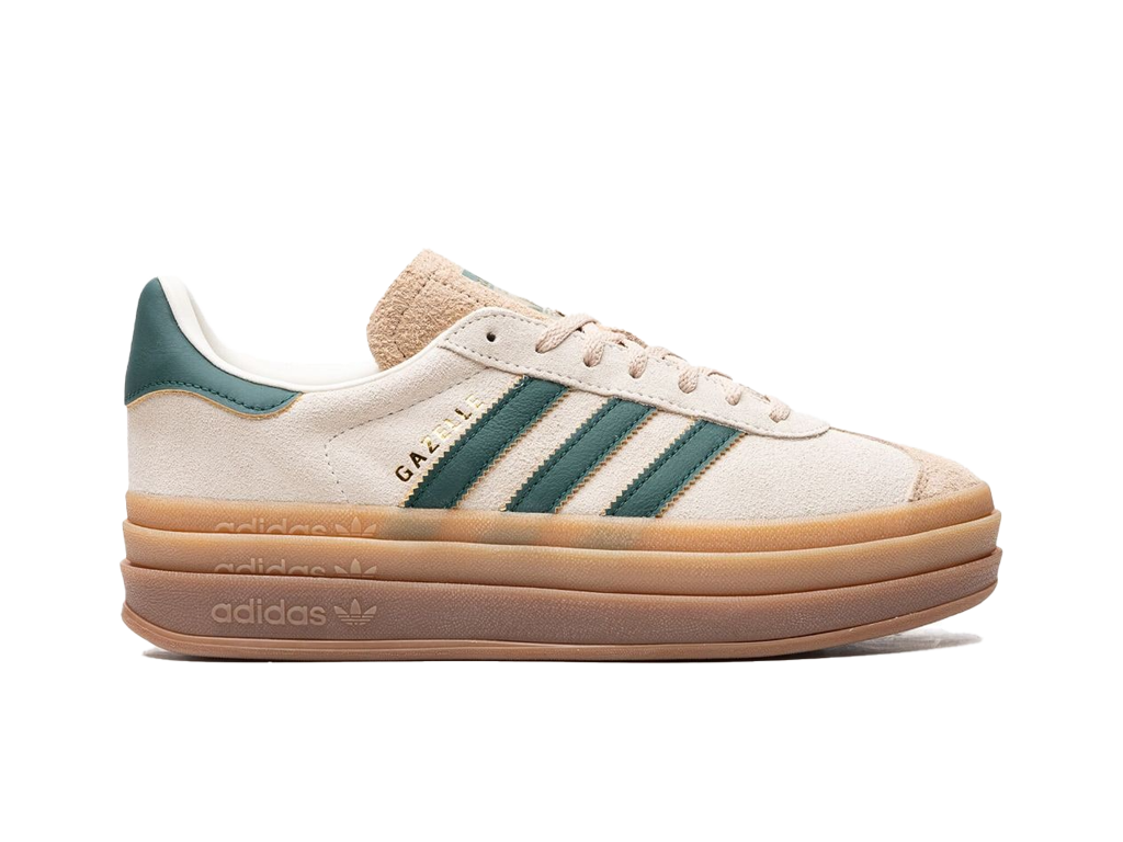 Adidas Gazelle Bold Magic Beige Collegiate Green (Women's)-sneakers-Adidas-pikastore.cz