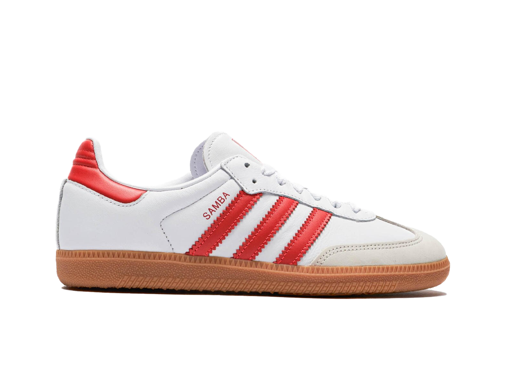 Adidas Samba OG White Solar Red Gum (Women's)-sneakers-Adidas-pikastore.cz