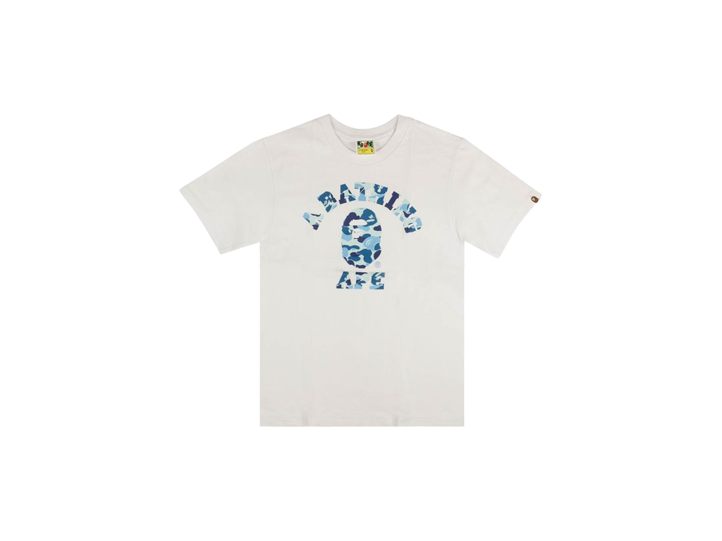 BAPE ABC Camo College Tee White/Blue