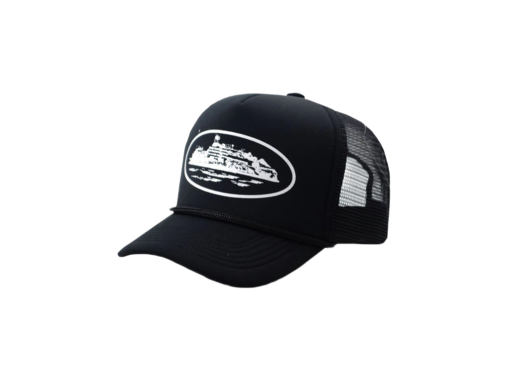 Corteiz Alcatraz Premium Puff Print Trucker Hat Black-Corteiz-pikastore.cz