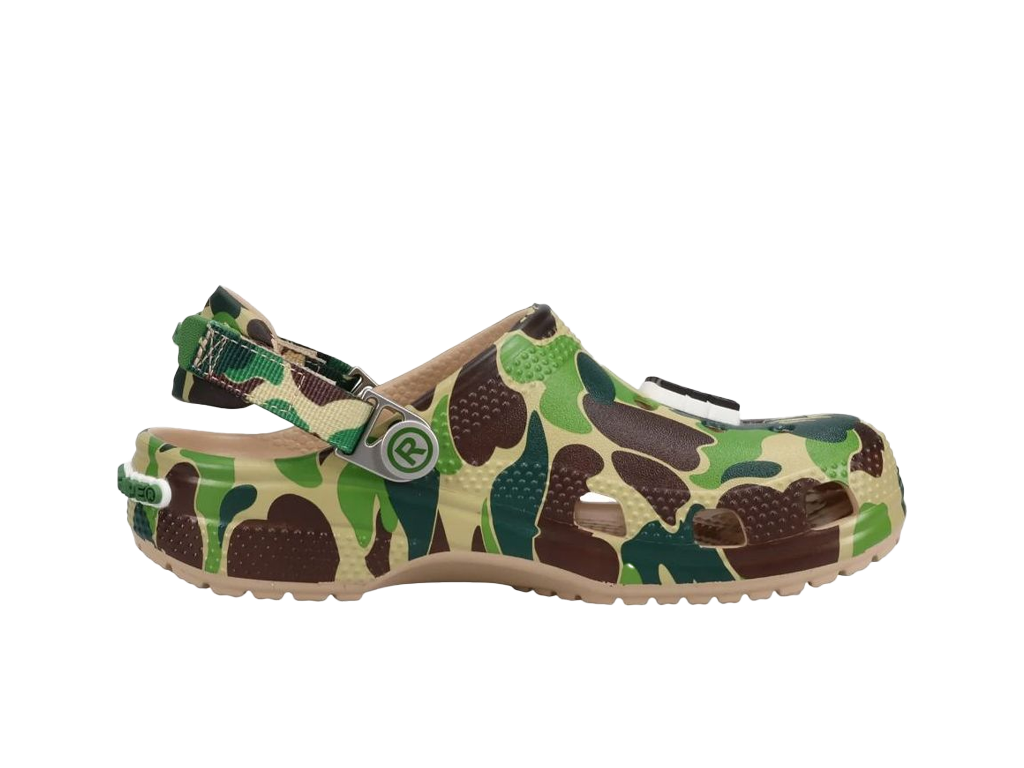 Crocs Classic Clog A Bathing Ape ABC Camo Green (Kids) – tøfler – foto 3 af 5