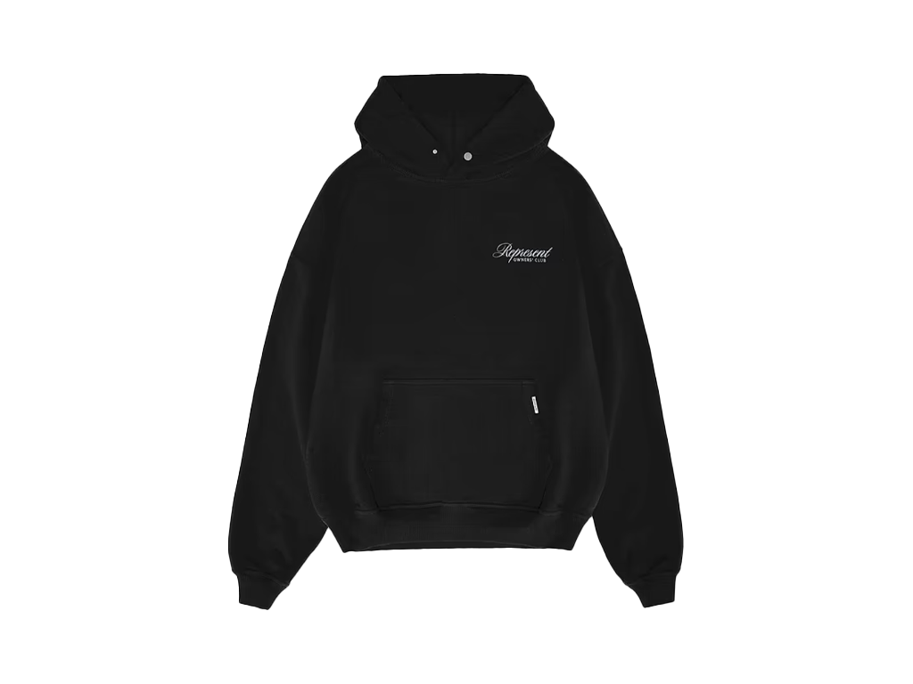 Represent Owners Club Script Hoodie Black-Represent-pikastore.cz