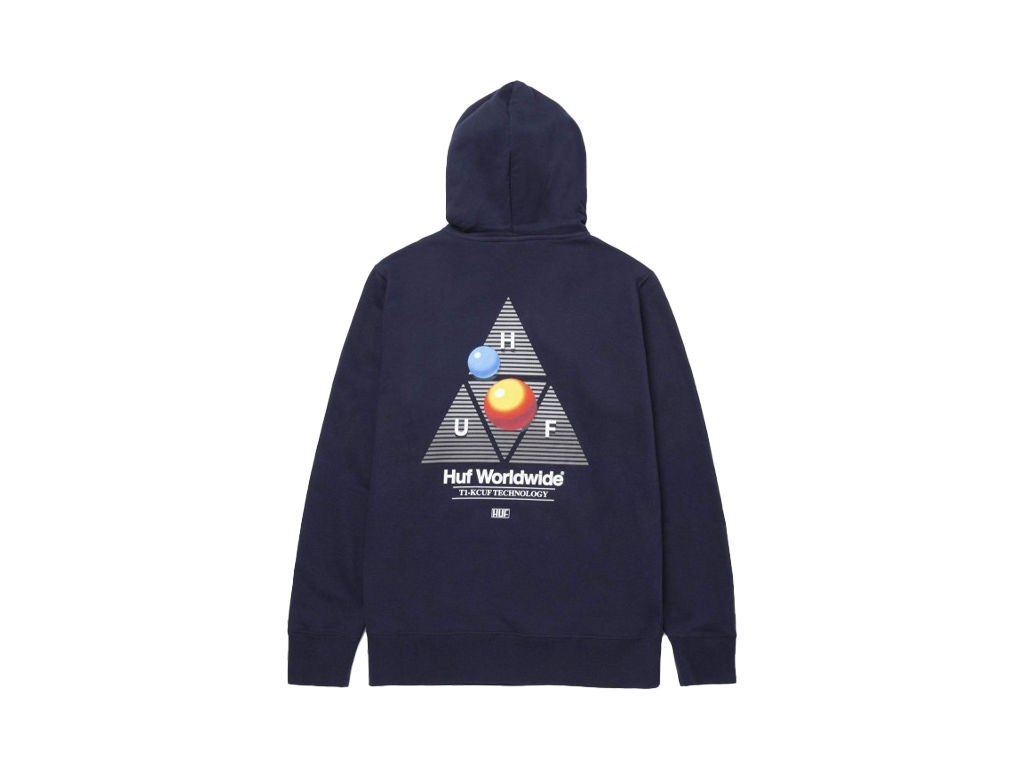 HUF Video Format Triple Triangle Hoodie Navy