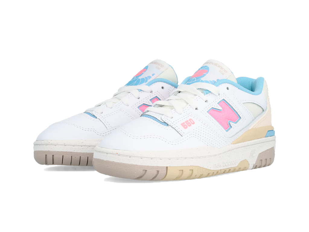 New Balance 550 Big Kid White Ultra Pink Blue-New Balance-pikastore.cz