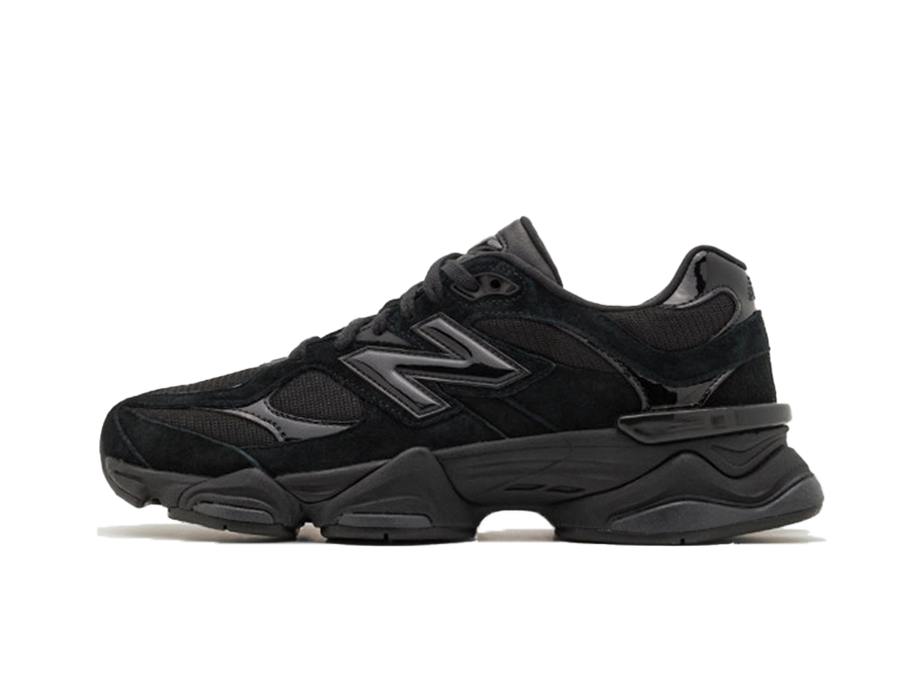 New Balance 9060 Triple Black Suede Patent-New Balance-pikastore.cz
