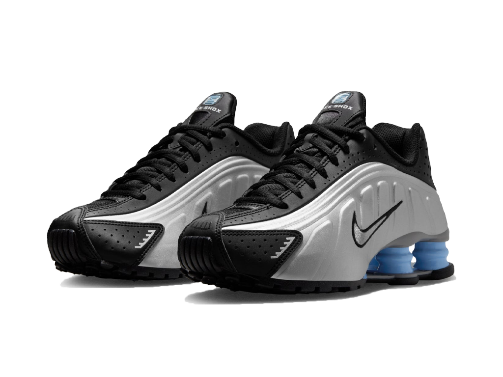 Nike Shox R4 GS Metallic Silver Psychic Blue
