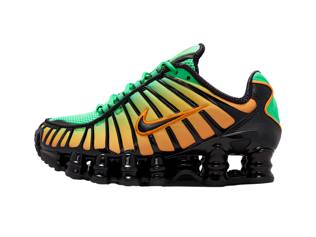 Nike Shox TL GS Green Shock/Bright Ceramic/Black/Black – tenisky, oranžová