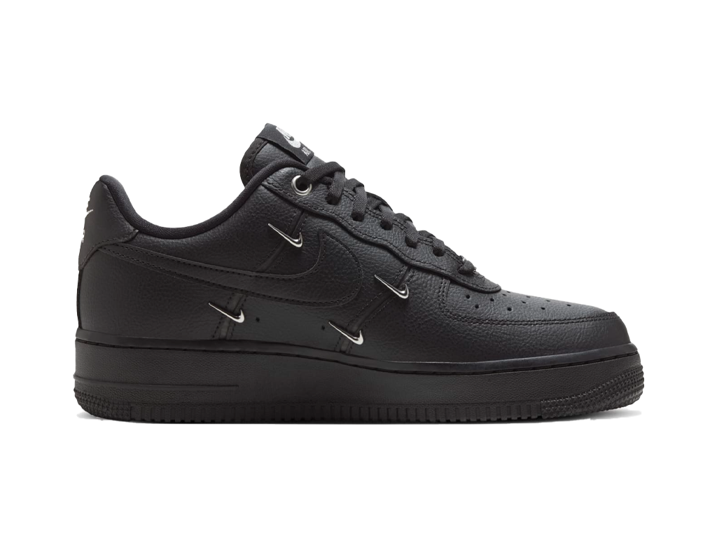 Nike Wmns Air Force 1 07 LX Black Silver Mini Swoosh-Nike-pikastore.cz