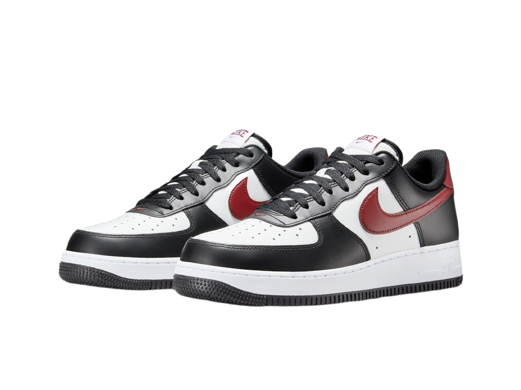 Nike Air Force 1 07 Black Dark Team Red-Nike-pikastore.cz