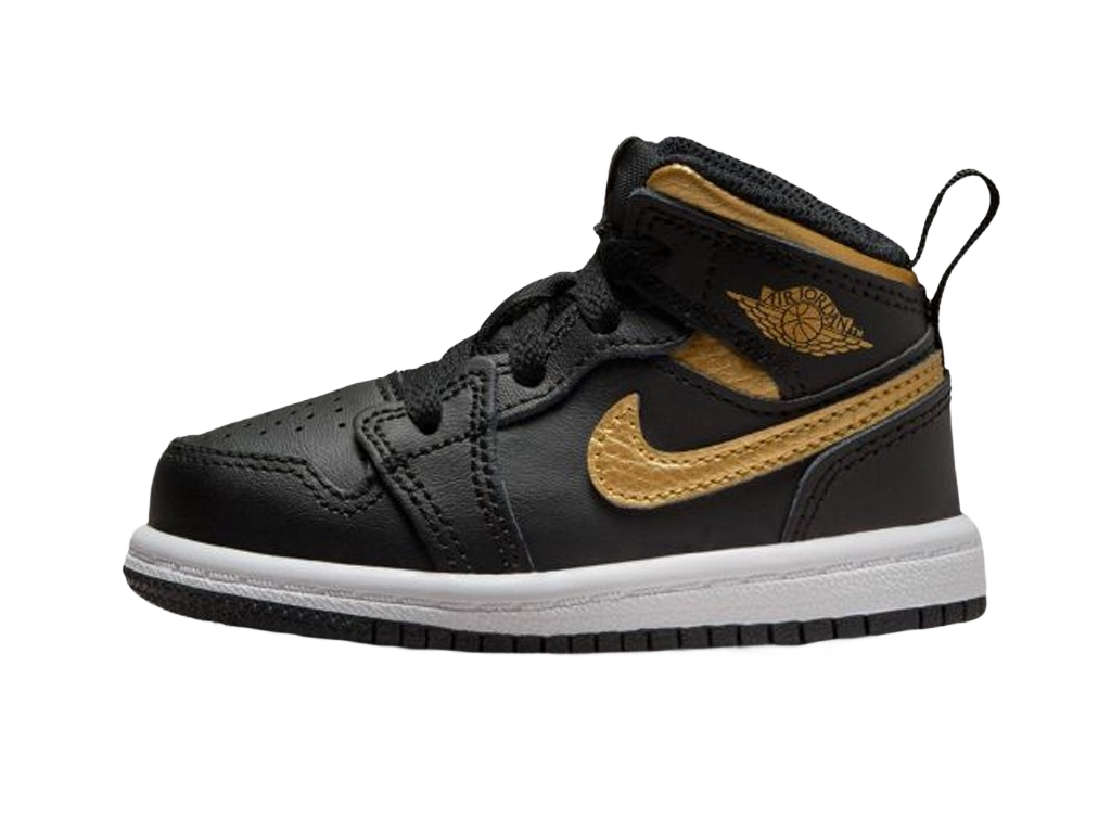 Nike Air Jordan 1 Mid TD Black Metallic Gold-Air Jordan-pikastore.cz