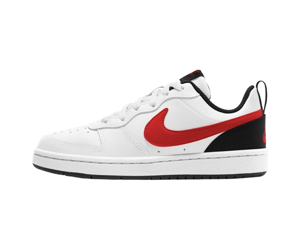 Nike Court Borough Low 2 GS White University Red-Nike-pikastore.cz