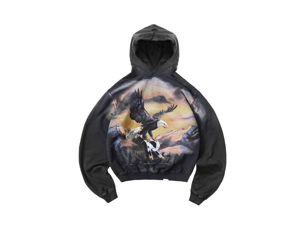 Represent Chrome Flight Hoodie Stained Black-Represent-pikastore.cz