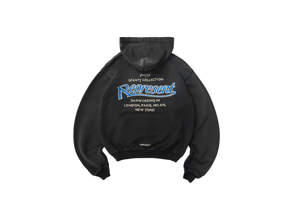 Represent Showcasing Hoodie Stained Black-Represent-pikastore.cz