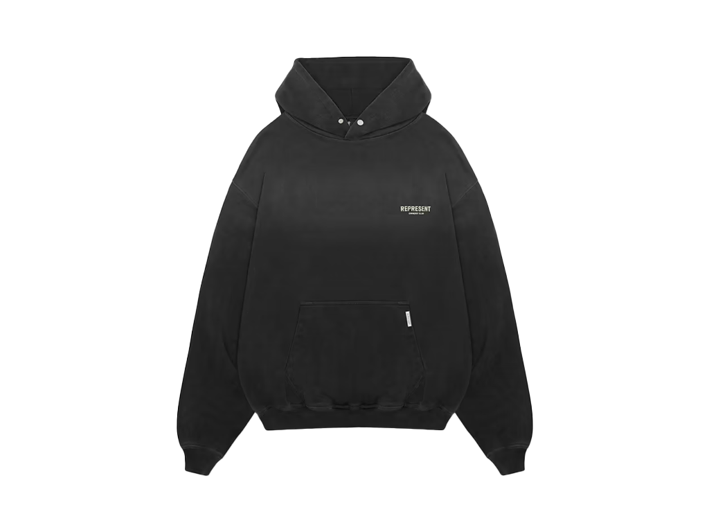 Represent Owners Club Aged Hoodie Black-Represent-pikastore.cz