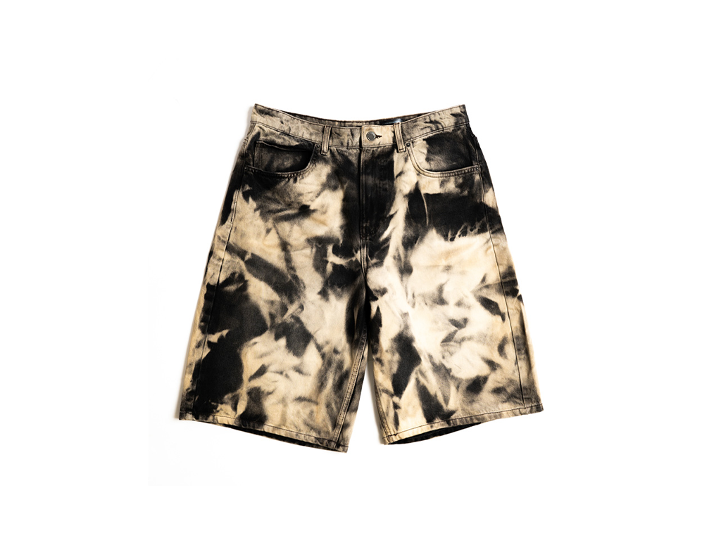Custom Bleached Shorts Black-Kalhoty-Custompantsprg-pikastore.cz