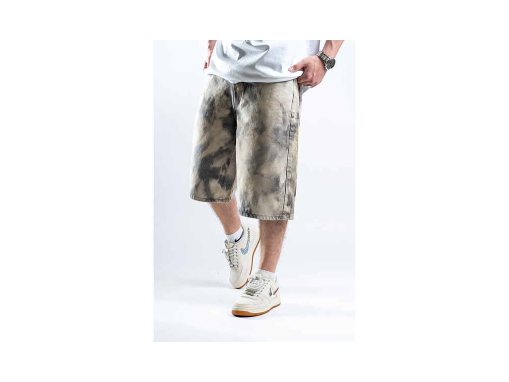 Custom Bleached Shorts Grey-Kalhoty-Custompantsprg-pikastore.cz