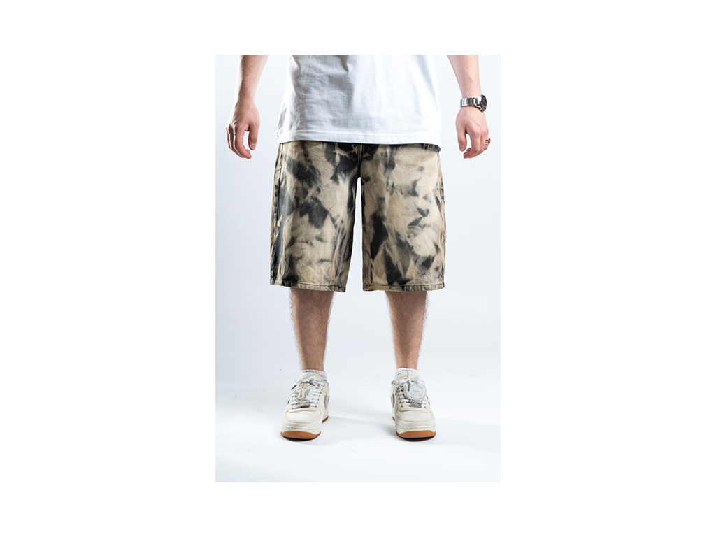 Custom Bleached Shorts Black-Kalhoty-Custompantsprg-pikastore.cz
