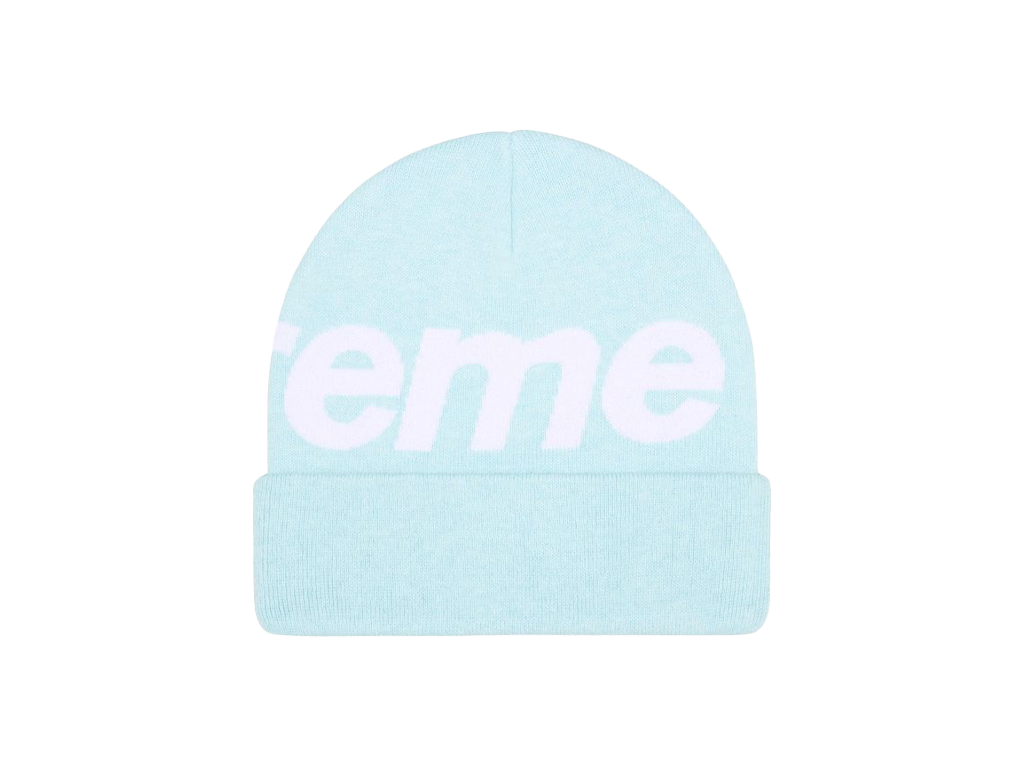 Supreme Big Logo Beanie (FW25) Light Blue-Supreme-pikastore.cz