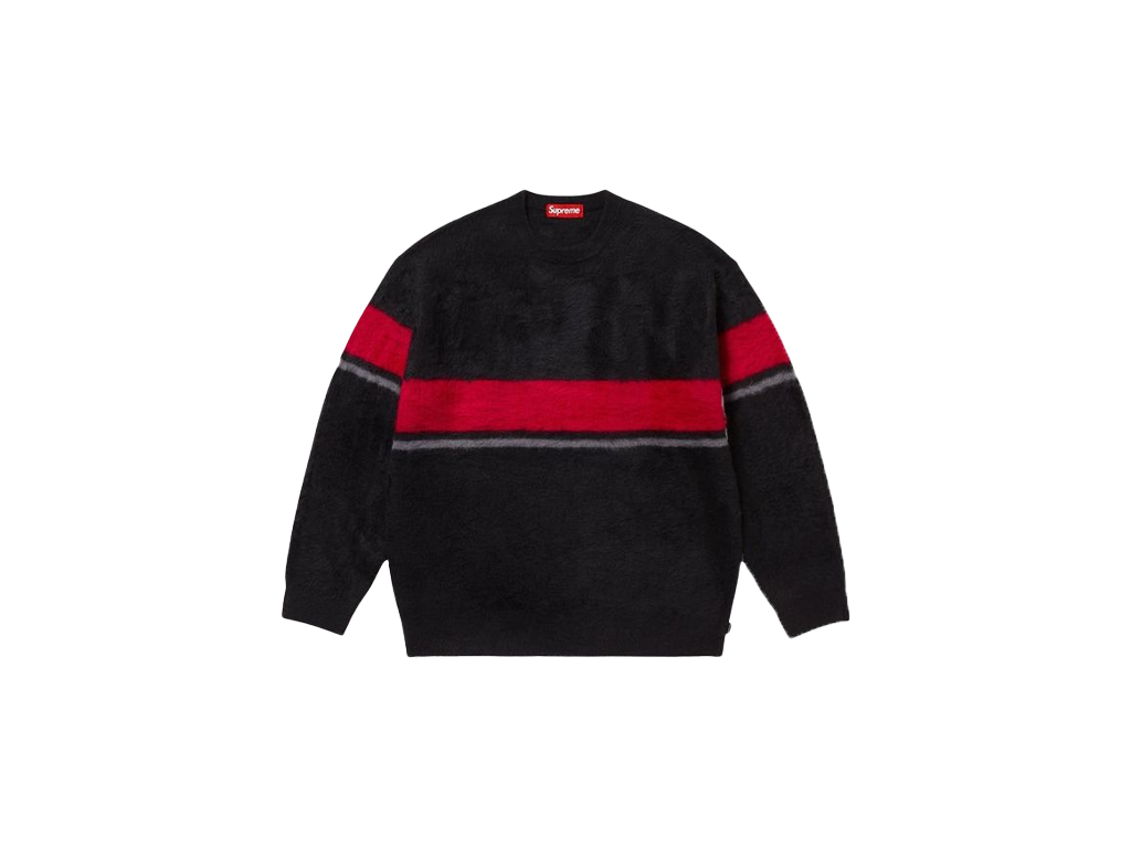 Supreme Brushed Stripe Sweater Black-Supreme-pikastore.cz