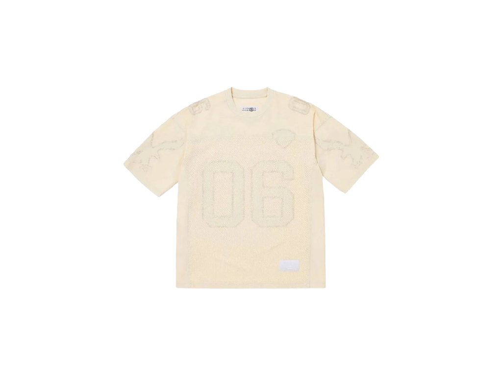 Supreme MM6 Maison Margiela Cotton Football Jersey White-Supreme-pikastore.cz