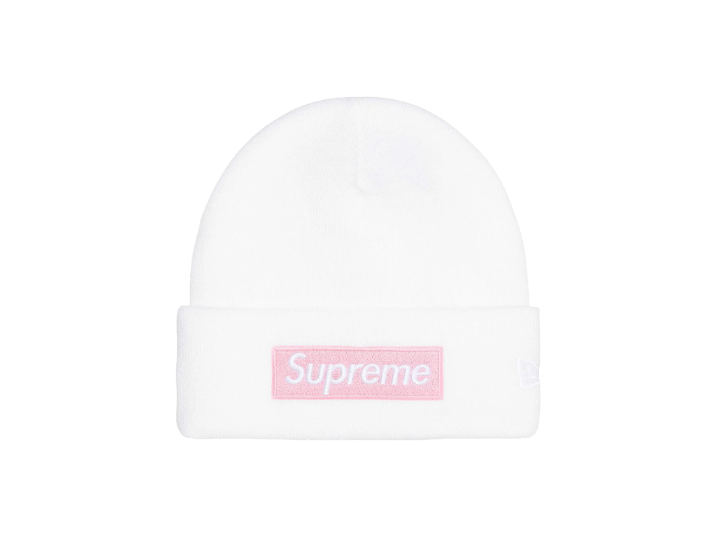 Supreme New Era Box Logo Beanie (FW25) White-Supreme-pikastore.cz