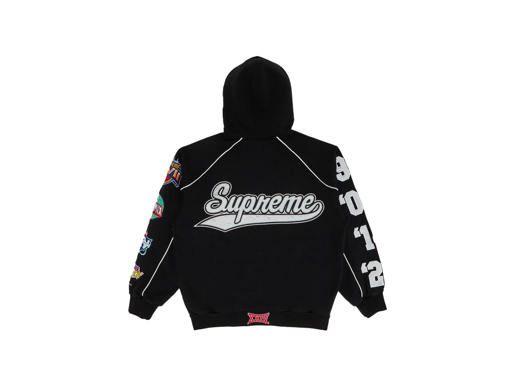 Supreme Playoffs Zip Up Hooded Sweatshirt Black-Supreme-pikastore.cz