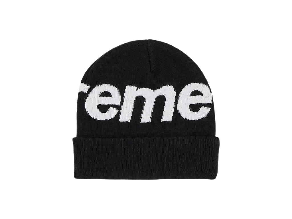 Supreme Big Logo Beanie (FW24) Black-Supreme-pikastore.cz