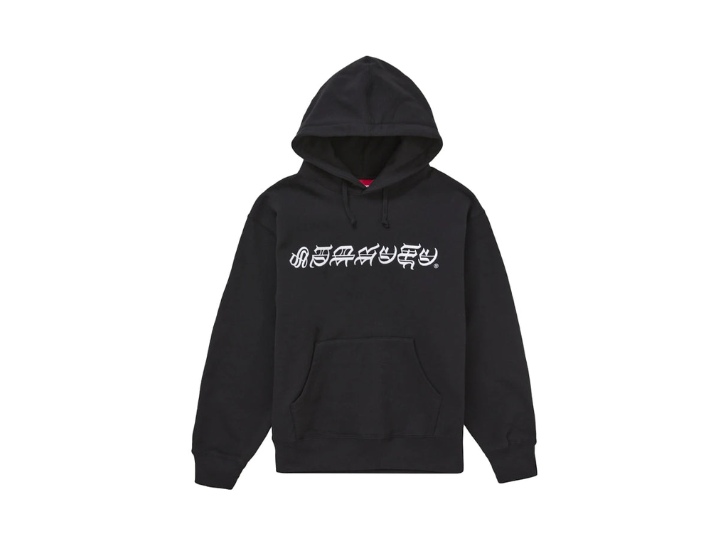 Supreme Blackletter Hooded Sweatshirt Black-Supreme-pikastore.cz