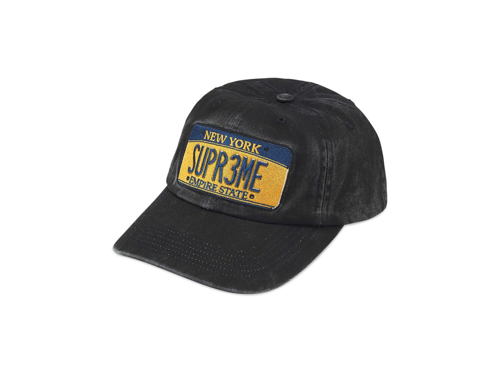 Supreme License Plate 6-Panel (FW25) Black-Supreme-pikastore.cz