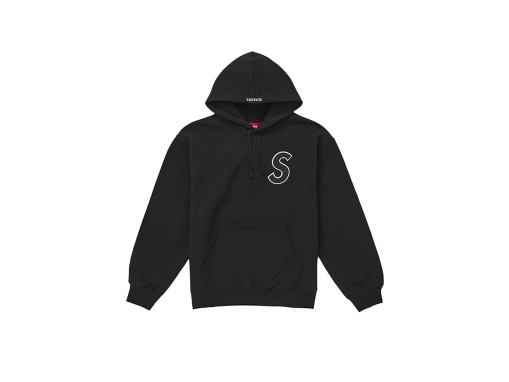 Supreme S Logo Hooded Sweatshirt (SS25) Black-Supreme-pikastore.cz