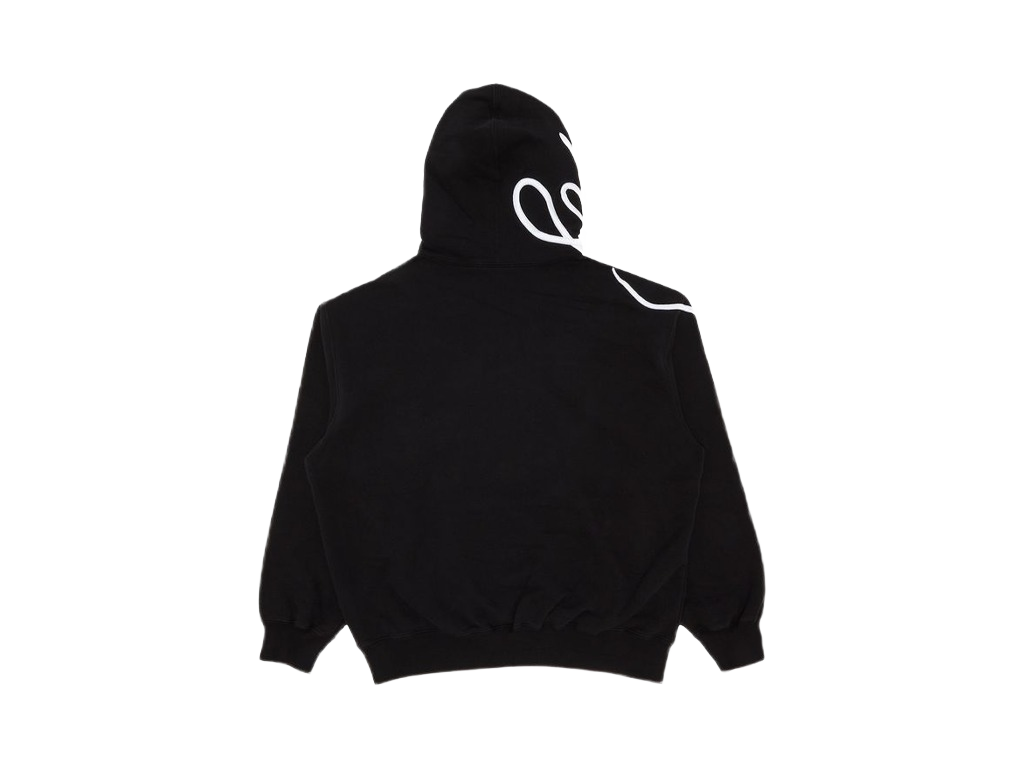 Supreme Shoulder Script Hooded Sweatshirt Black-Supreme-pikastore.cz