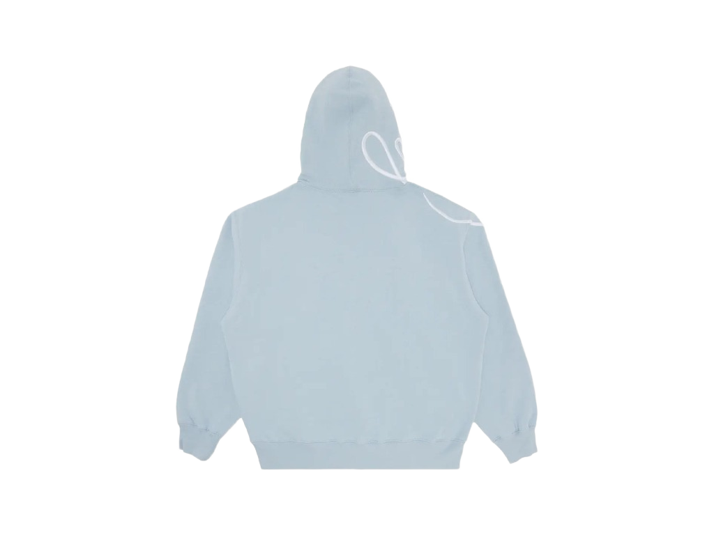 Supreme Shoulder Script Hooded Sweatshirt Dusty Blue-Supreme-pikastore.cz