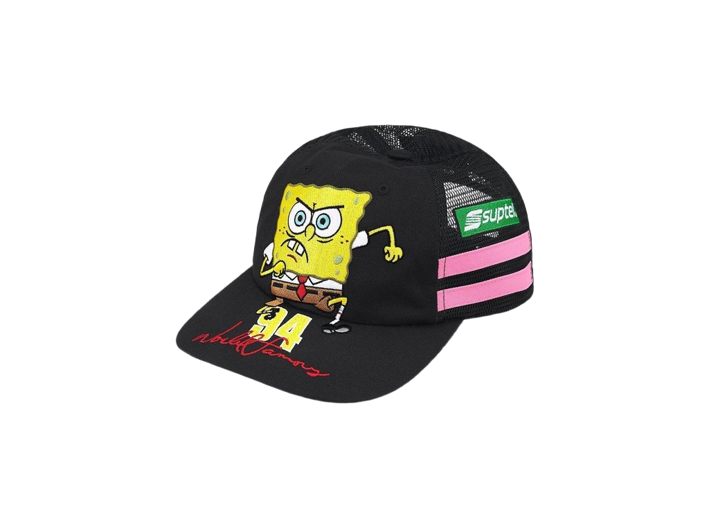 Supreme SpongeBob Jeff Hamilton Mesh Back 6-Panel Black-Supreme-pikastore.cz