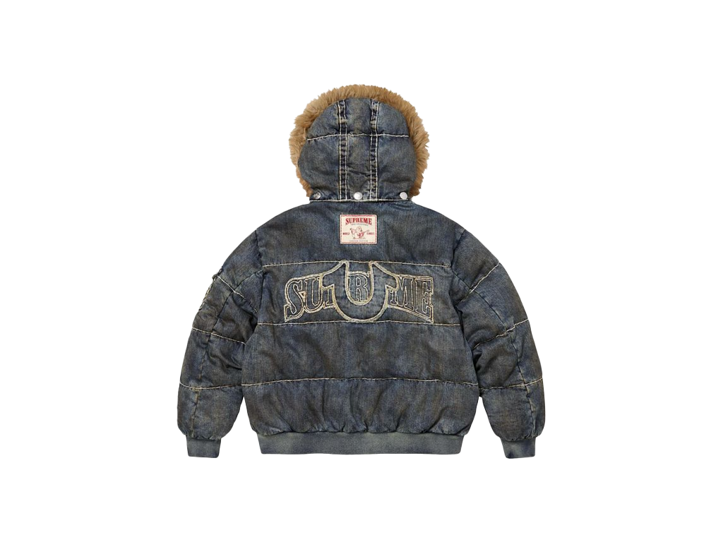 Supreme x True Religion Puffer Jacket Dirty Indigo-Supreme-pikastore.cz